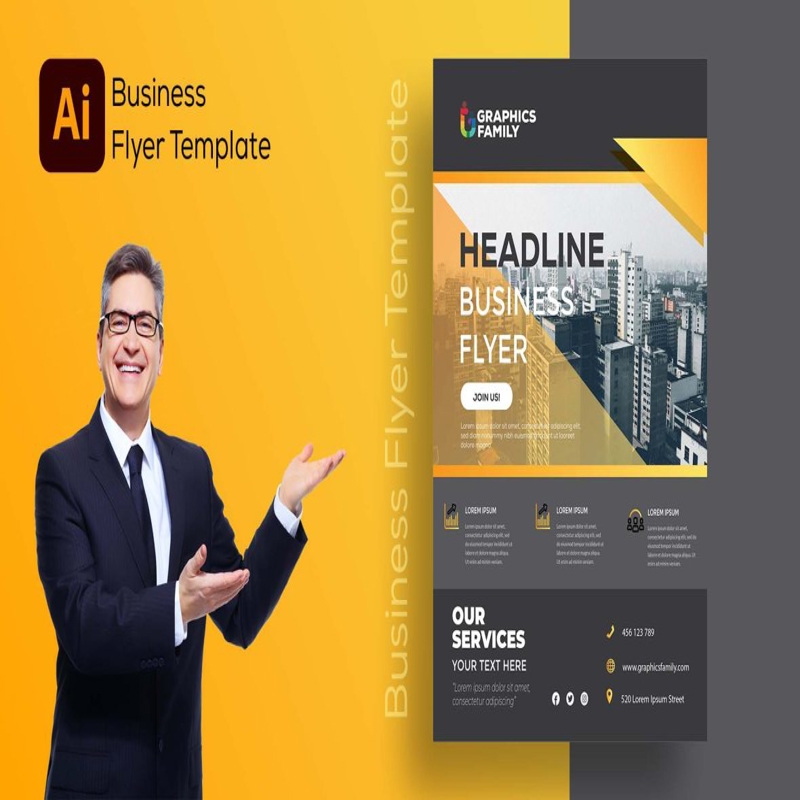 فایل الگوی بروشور تجاری - Business Flyer Template