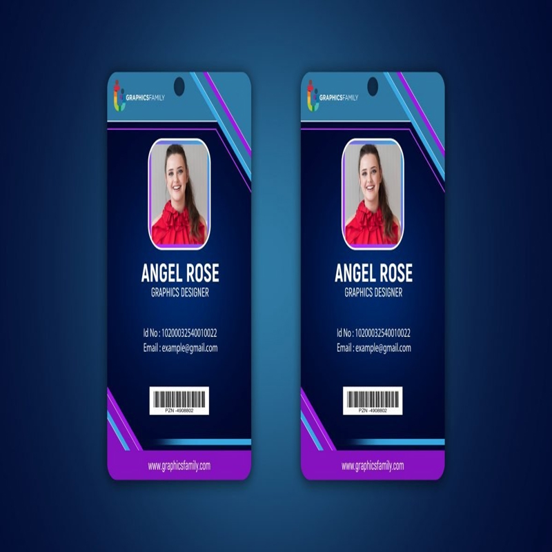 فایل نمونه کارت شناسایی تجاری با عکس - Business id card template with photo