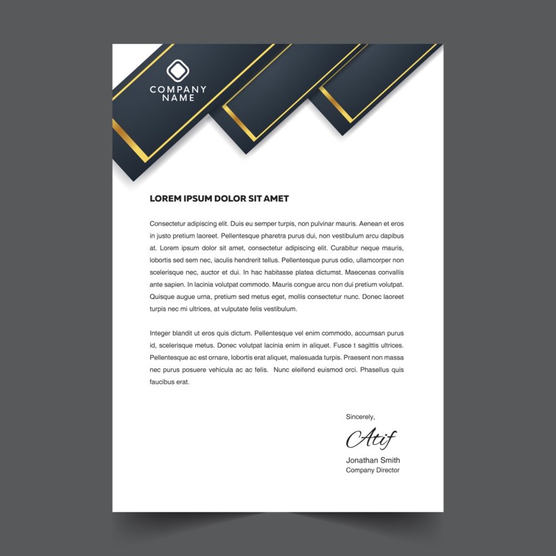 فایل قالب سربرگ تجاری - Business letterhead template