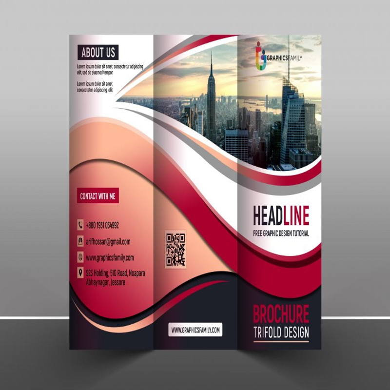 فایل بروشور سه لت تبلیغاتی کسب و کار قالب طراحی - Business Promotion Tri Fold Brochure Design Template