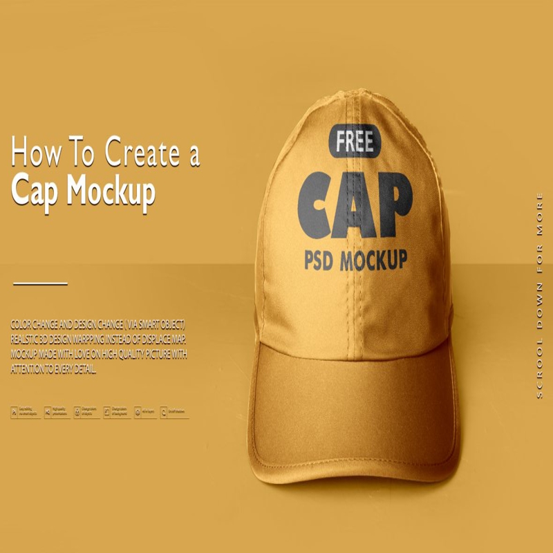 فایل موکاپ کلاه PSD - Cap PSD Mockup