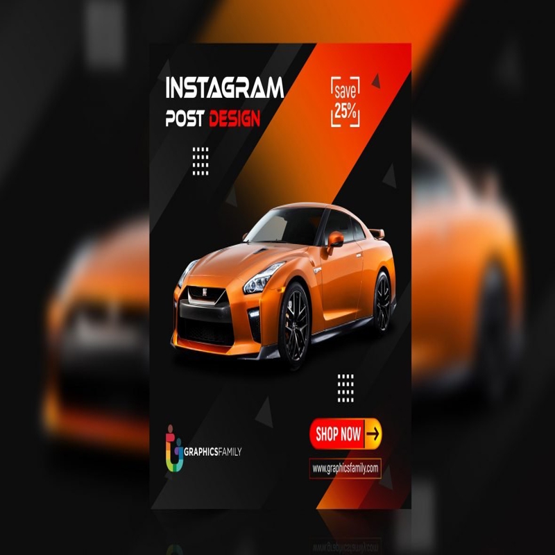 فایل بنر اینستاگرام رسانه‌های اجتماعی خودرو - Car Automotive Social Media Instagram Banner