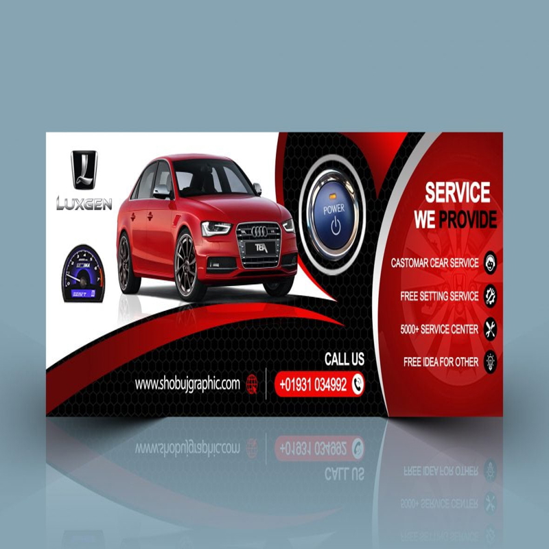 فایل طراحی بنر تبلیغاتی شرکت خودروسازی - Car Company Ad Banner Design