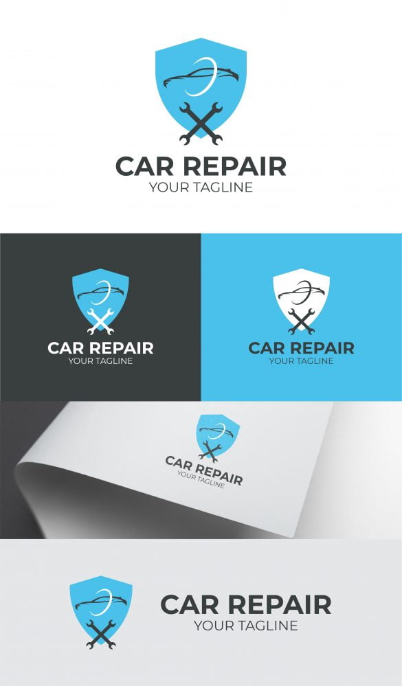 فایل طراحی لوگو تعمیرگاه خودرو - car repair logo design