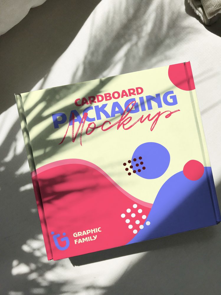 فایل ماکت بسته‌بندی جعبه مقوایی - Carboard Box Packaging Mockup