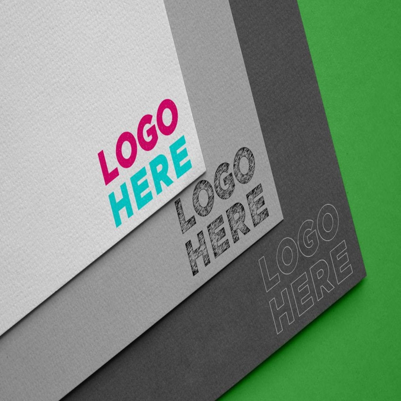 فایل موکاپ لوگو مقوایی - Carboard Logo Mockup