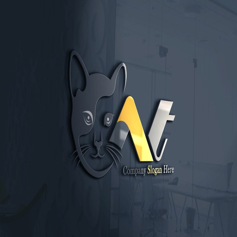 فایل الگوی طراحی لوگوی گربه - Cat Logo Design Template