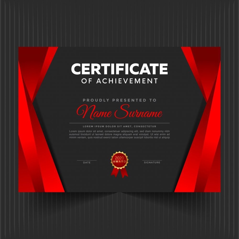 فایل الگوی جایزه گواهینامه برای طراحی چند منظوره - Certificate award template for multipurpose use design