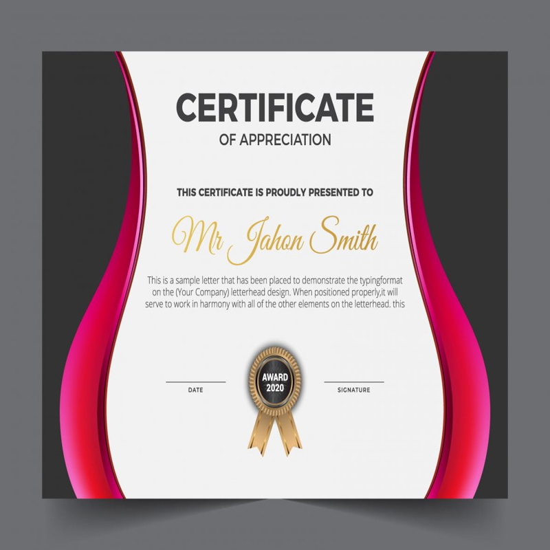 فایل طراحی گواهینامه - Certificate Design