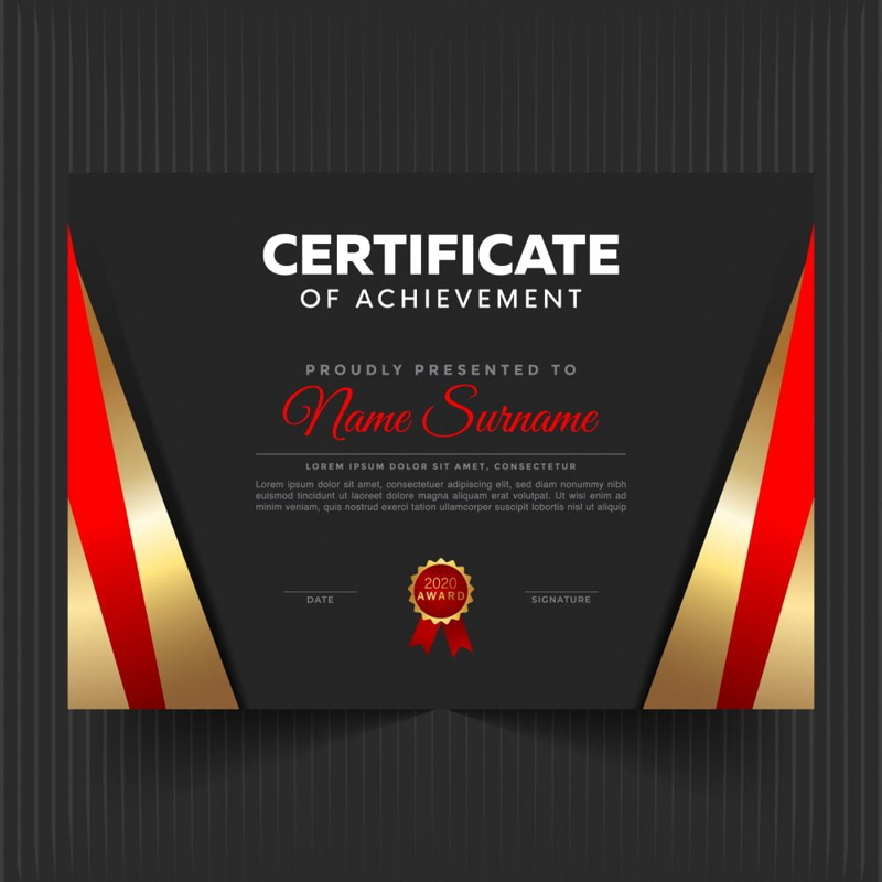فایل طراحی قالب گواهی با الگوی لوکس - Certificate Template Design With Luxury Pattern