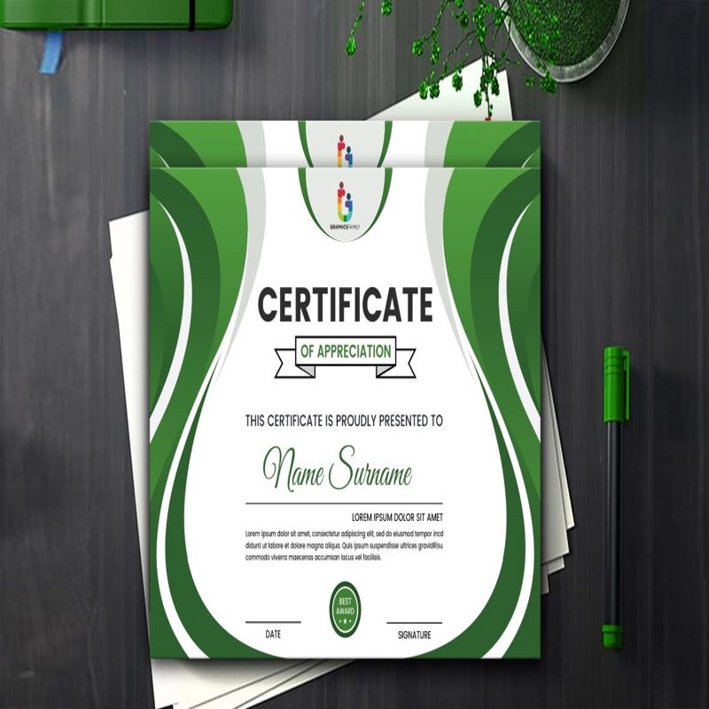 فایل تصویر برداری از الگوی گواهی - Certificate template vector image