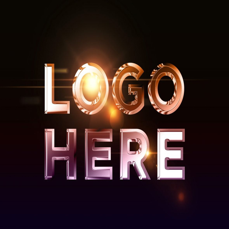 فایل موکاپ لوگو با افکت کروم - Chrome Effect Logo Mockup