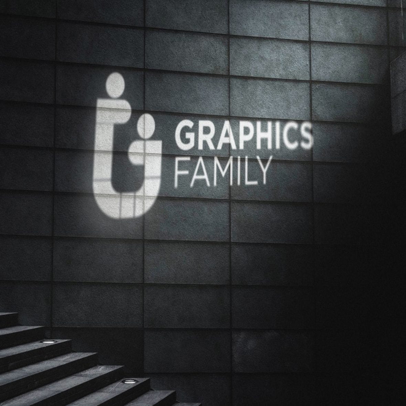 فایل موکاپ لوگوی پرتوهای نور سینمایی - Cinematic Light Rays Logo Mockup
