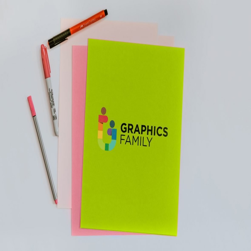 فایل موکاپ لوگو کاغذ رنگی - Color Paper Logo Mockup