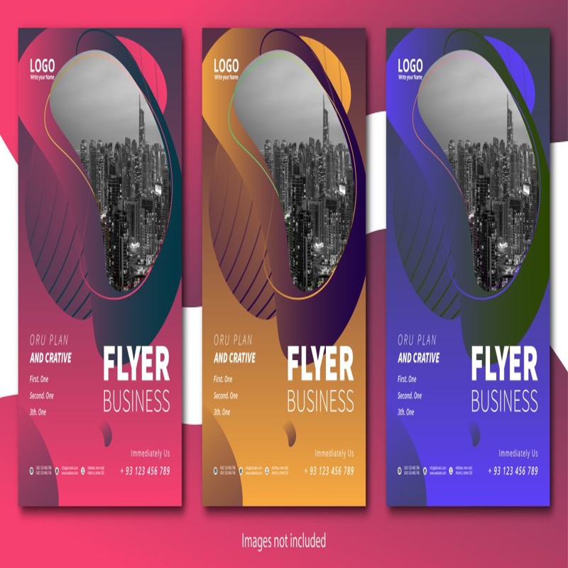 فایل الگوی بروشور تجاری رنگارنگ - Colorful Business Flyer Template