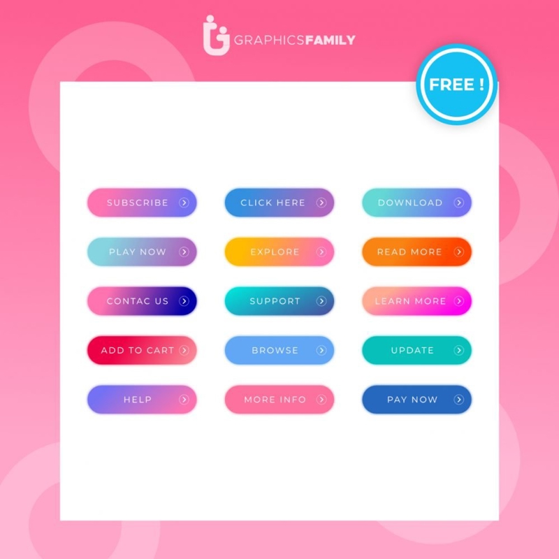 فایل دکمه‌های وب رنگارنگ - Colorful Web Buttons