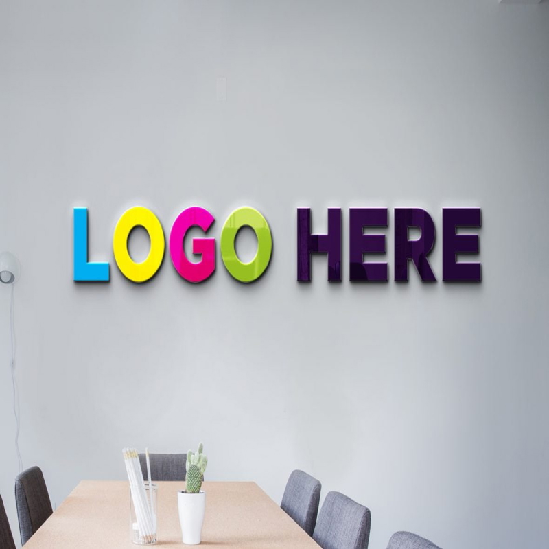 فایل موکاپ لوگو اتاق کنفرانس - Conference Room Logo Mockup