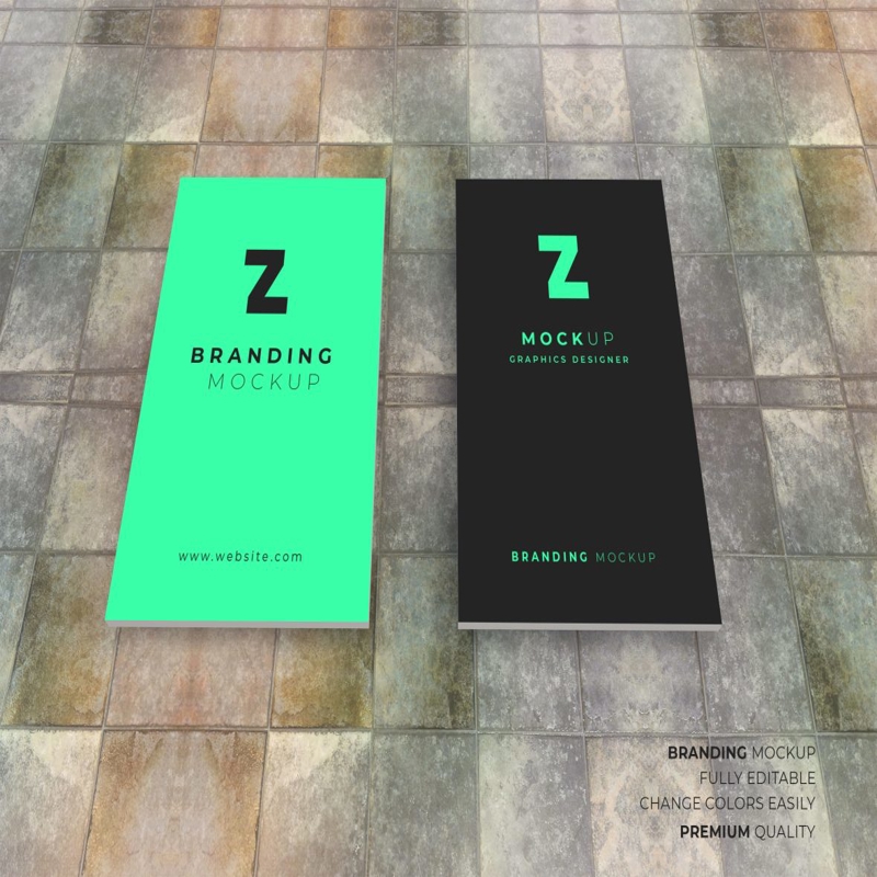 فایل الگوی موکاپ کارت ویزیت جذاب - Cool Business Card Mockup Template
