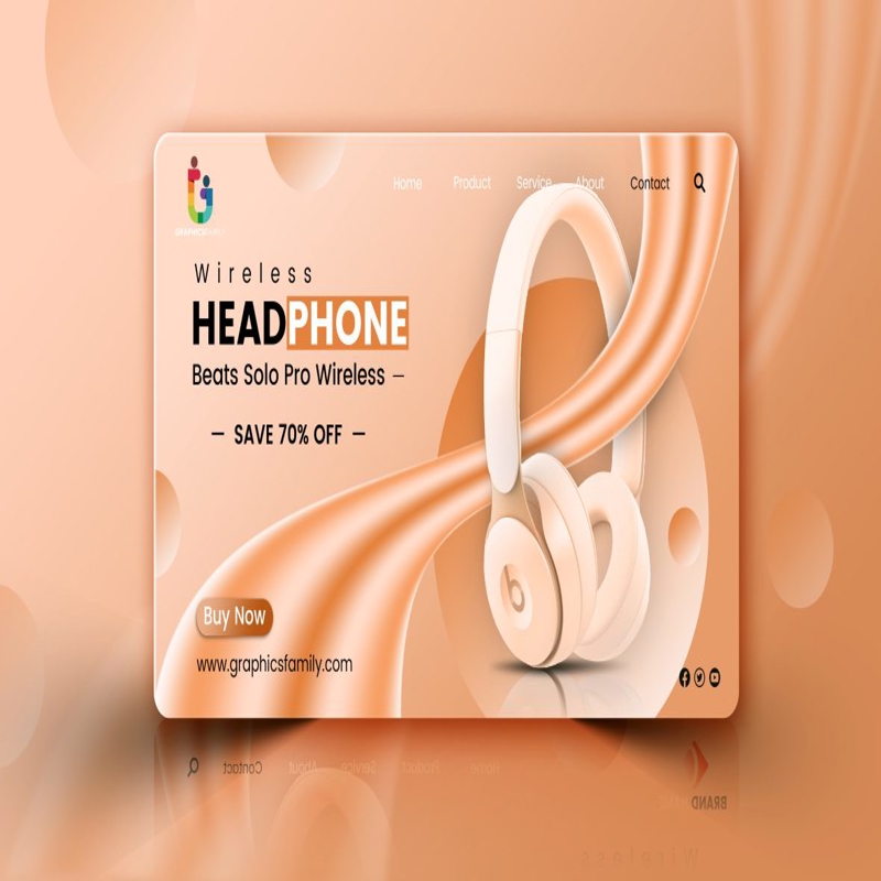 فایل طراحی بنر وب سایت گجت های جالب - Cool Gadget Website Banner Design
