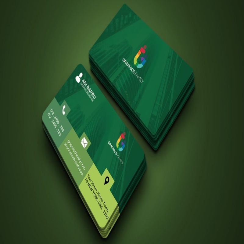 فایل قالب کارت ویزیت شرکتی برای طراح گرافیک - Corporate Card Template for Graphic Designer