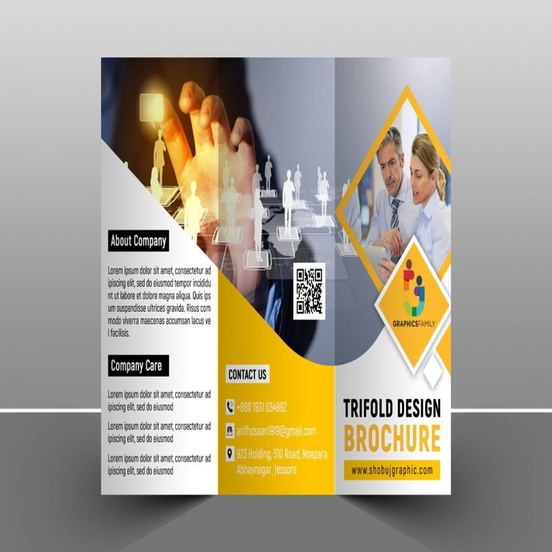 فایل دانلود قالب طراحی بروشور سه لت شرکتی - Corporate Trifold Brochure Design Template Download
