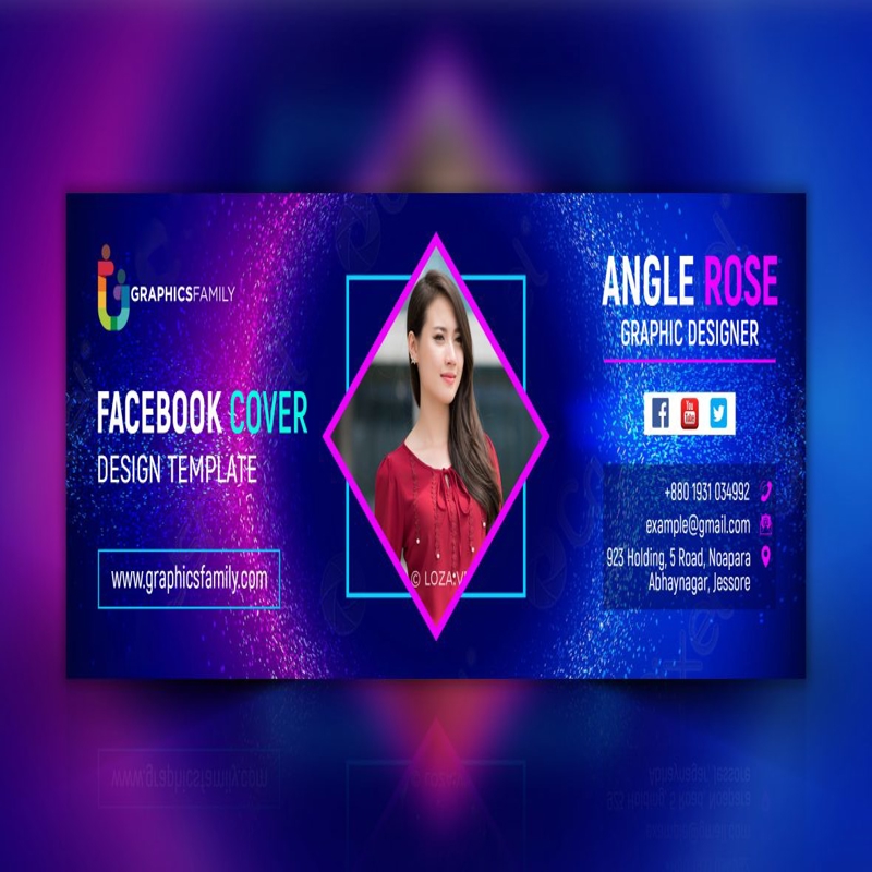 فایل طراحی قالب کاور فیسبوک آژانس تجاری خلاق - Creative Business Agency Facebook Cover Template Design