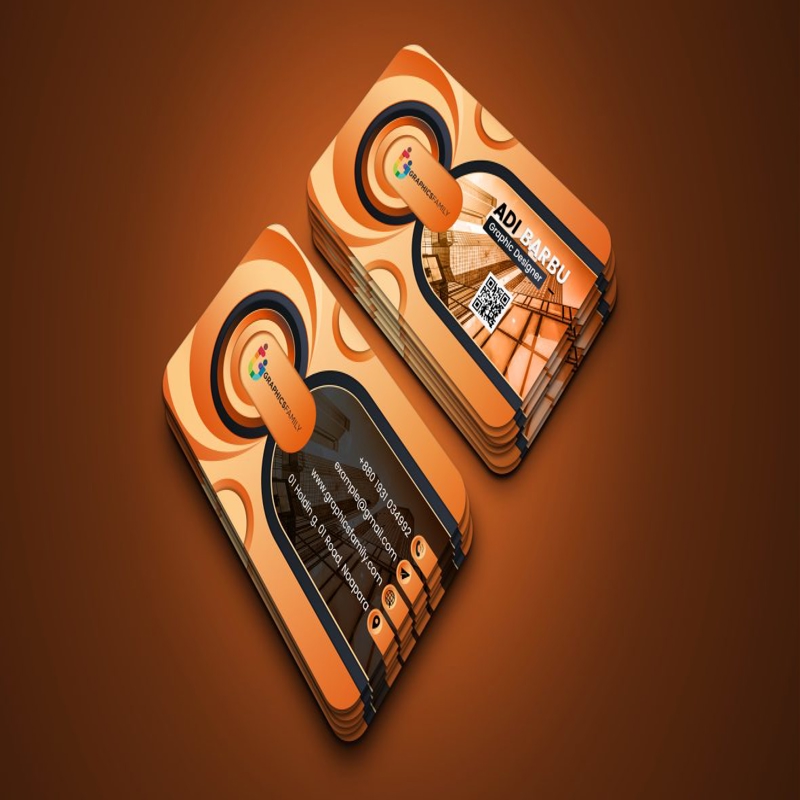 فایل طراحی کارت ویزیت خلاقانه با دایره - Creative Business Card Design with Circles