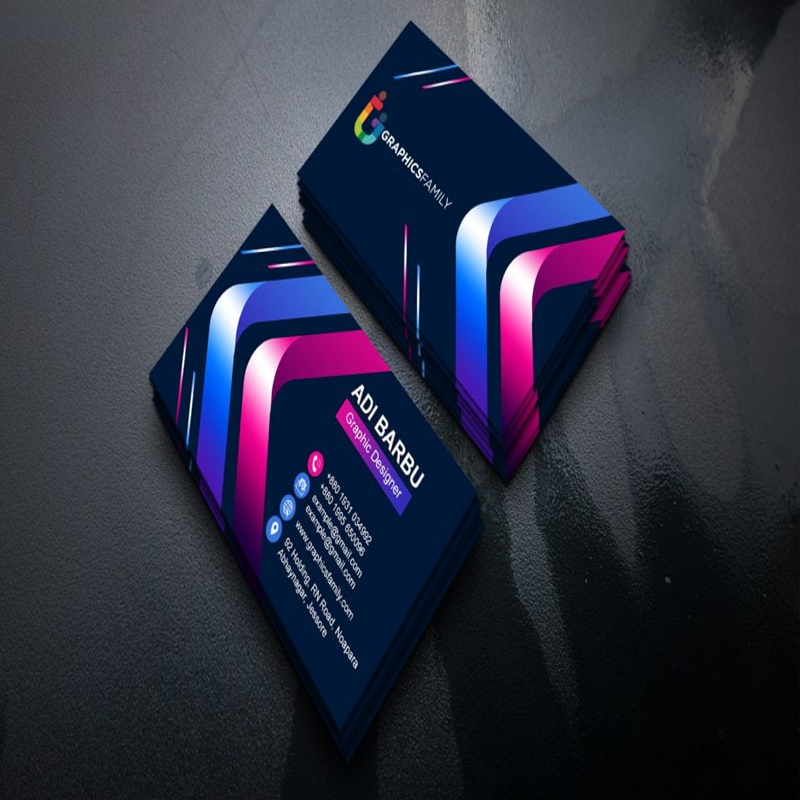فایل طراحی کارت ویزیت رنگارنگ خلاقانه - Creative Colorful Business Card Design