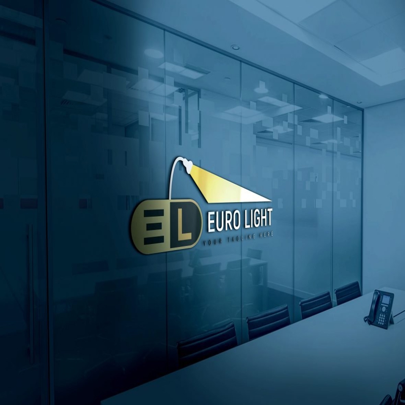 فایل طرح لایه باز لوگو با فرمت PSD - Creative Lights Logo Design PSD