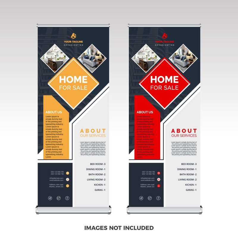 فایل الگوی بنر رول آپ خلاقانه - Creative Roll Up Banner Template