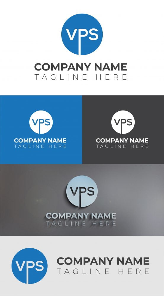 فایل مونوگرام خلاقانه VPS برای شرکت شما - Creative VPS Monogram Mark for you company