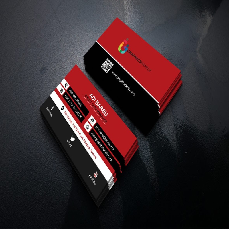 فایل طرح لایه باز کارت ویزیت مدیر کارت اعتباری psd - Credit Card Manager Business Card Design Template psd