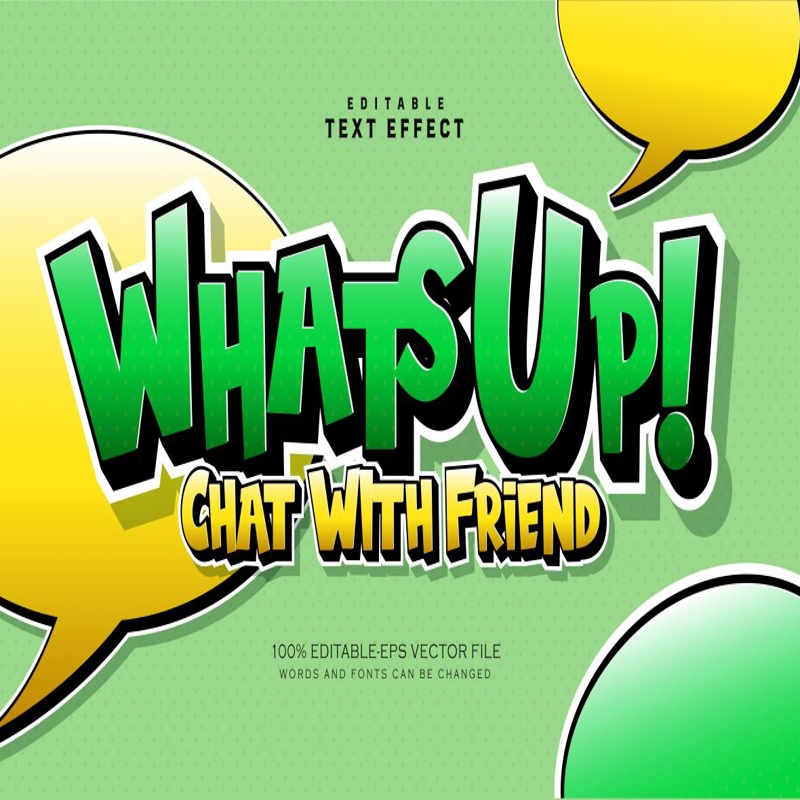 فایل افکت متن سبز کمیک بامزه - Cute Comic Green Text Effect