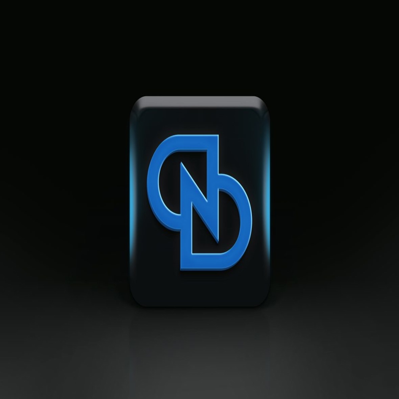 فایل موکاپ لوگو آبی تیره - Dark Blue Logo Mockup