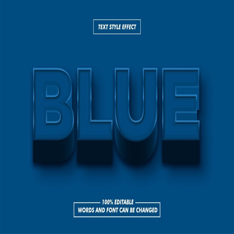 فایل افکت متن آبی تیره - Dark Blue Text Effect
