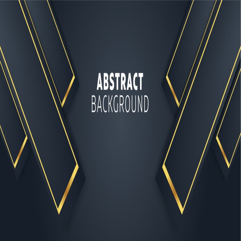 فایل زمینه خاکستری تیره با مستطیل‌های خطوط طلایی - Dark Gray Background with Golden Lines Rectangles