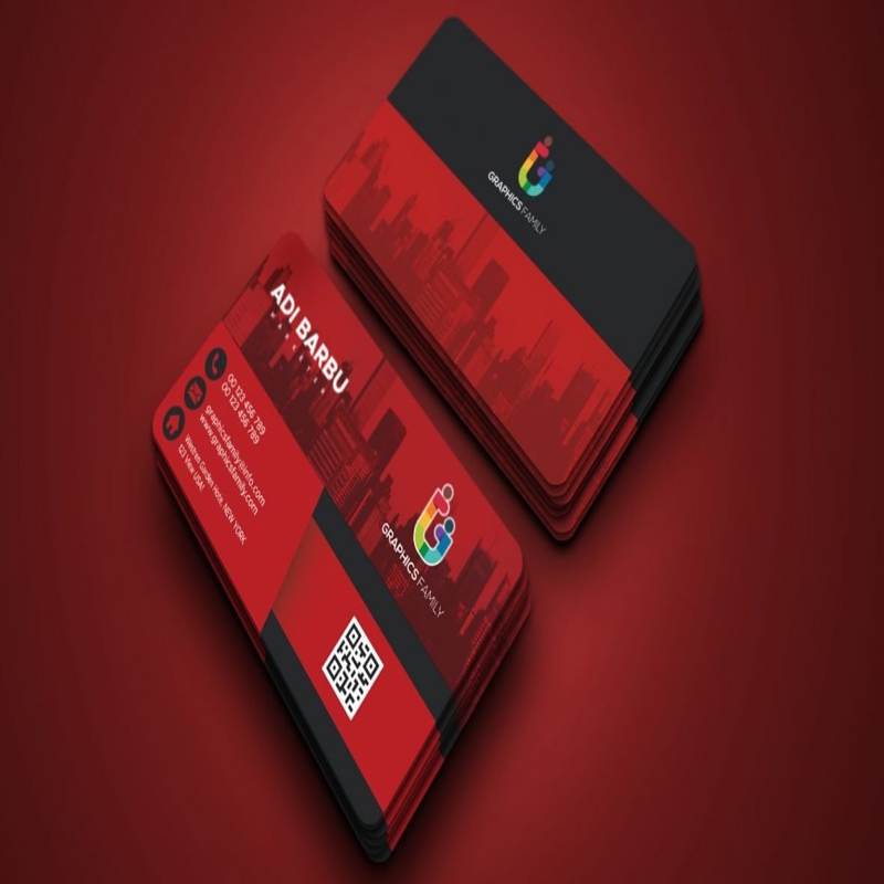 فایل طرح کارت ویزیت املاک و مستغلات قرمز تیره، قالب حرفه‌ای - Dark red Real Estate Business Card Professional Template Design