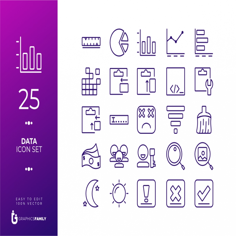 فایل بسته آیکون داده - Data Icon Pack