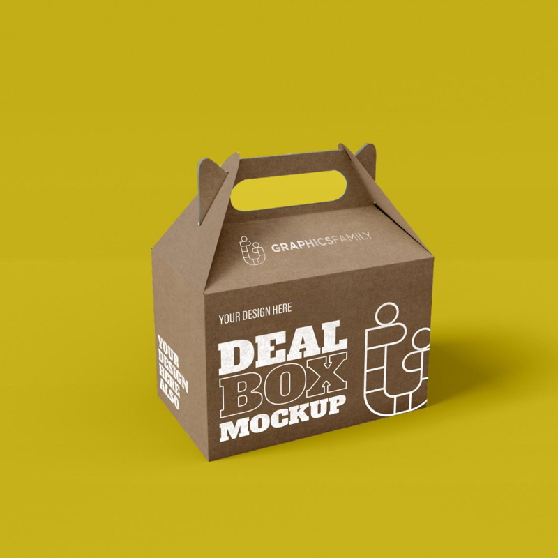 فایل ماکت طراحی جعبه معاملات - Deal box design mockup