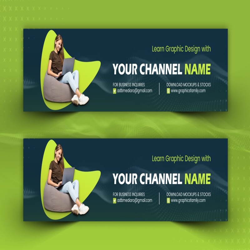 فایل طراحی هنری کانال یوتیوب بازاریابی دیجیتال - Digital Marketing YouTube Channel art Design