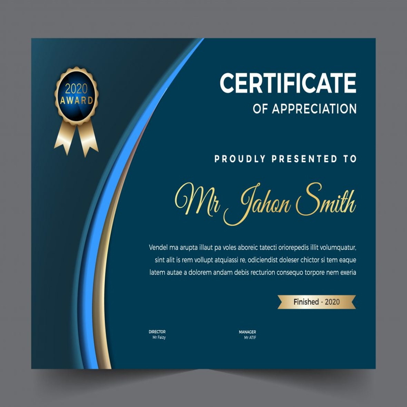 فایل الگوی وکتور دیپلم - Diploma Vector Template