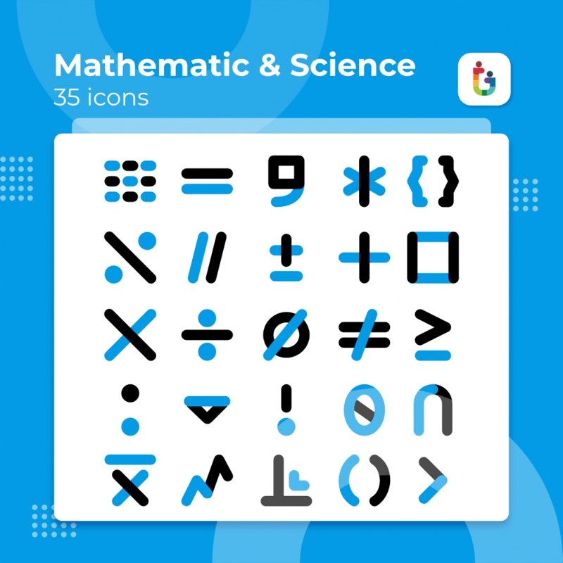 فایل دانلود پک آیکون‌های ریاضی و علوم - Download Math and Science Icon Pack