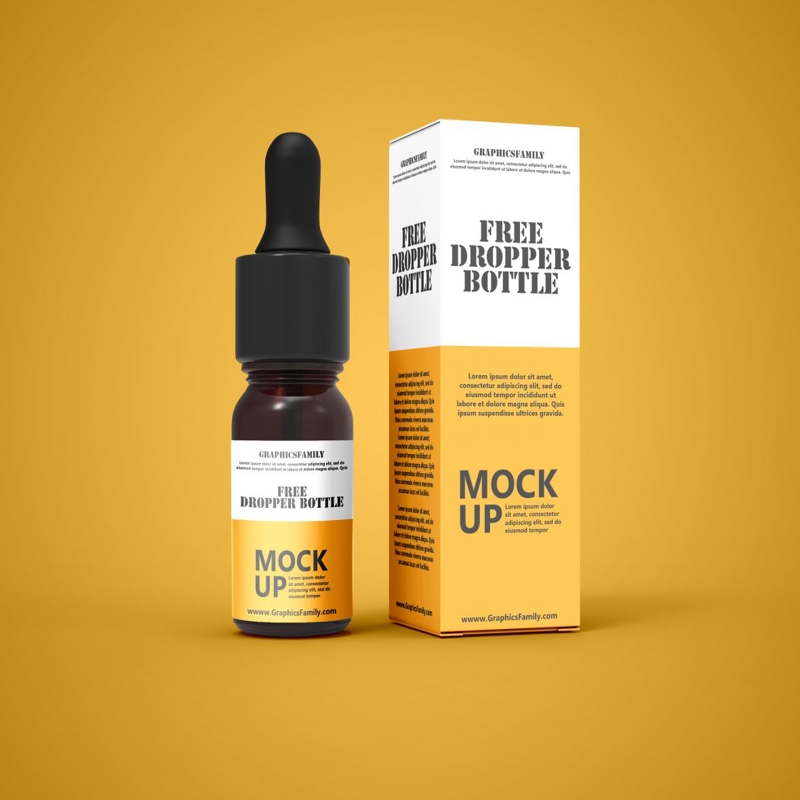 فایل ماکت بطری قطره‌ای - Dropper Bottle Mockup