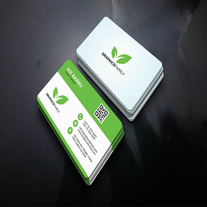 فایل طراحی کارت ویزیت سازگار با محیط زیست - Eco-Friendly Business Card Design