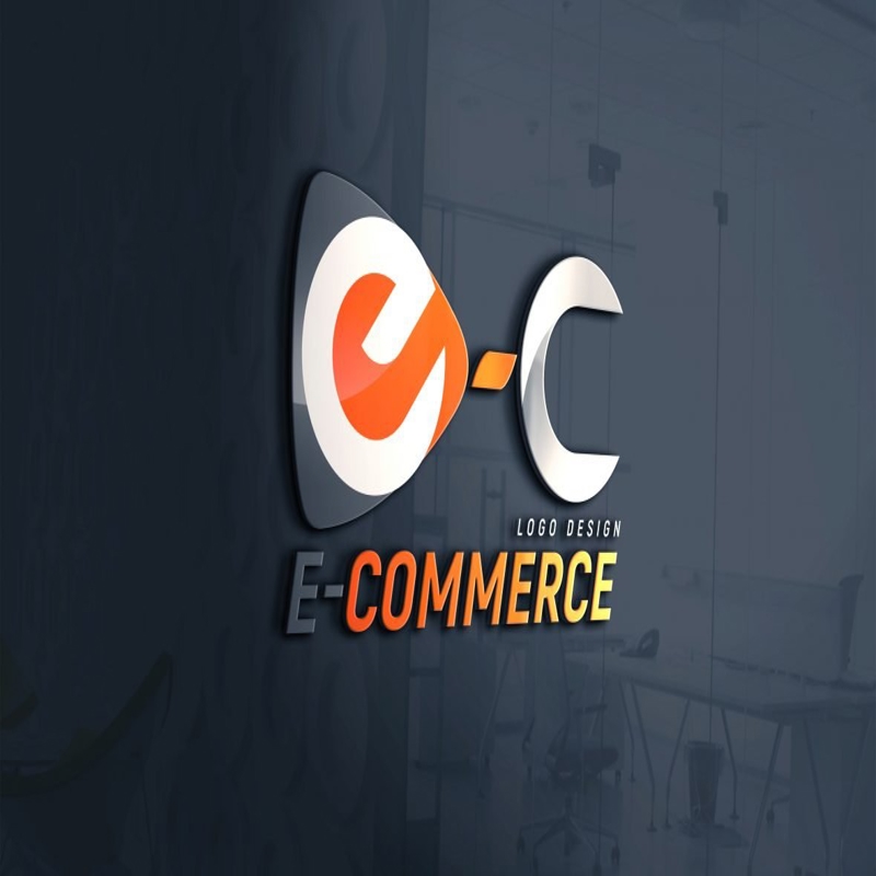 فایل طرح PSD لوگو فروشگاه اینترنتی - E-commerce Logo Design PSD