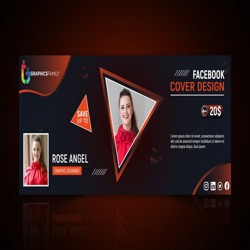 فایل طرح جلد فیسبوک قابل ویرایش برای ادوبی فتوشاپ - Editable Facebook Cover Design for Adobe Photoshop