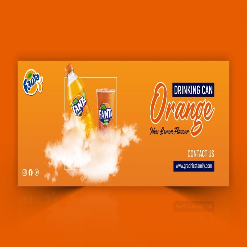 فایل بنر تبلیغاتی آبمیوه قابل ویرایش - Editable Juice Advertising Banner