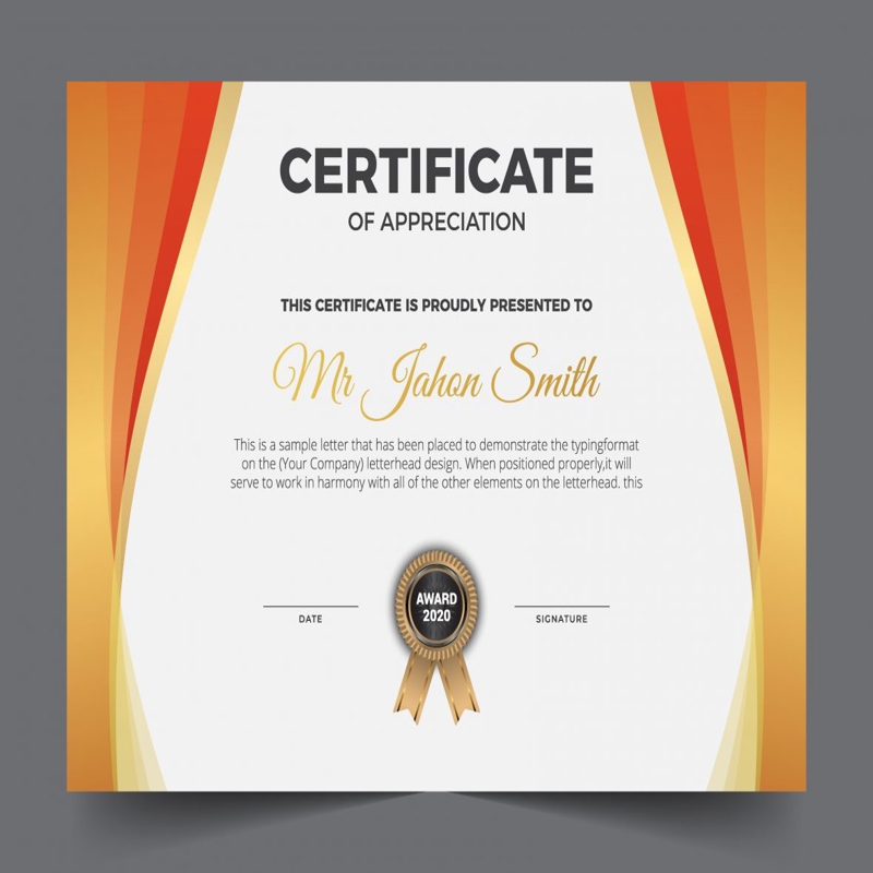 فایل الگوی وکتور دیپلم مدرن قابل ویرایش - Editable Modern Diploma Vector Template