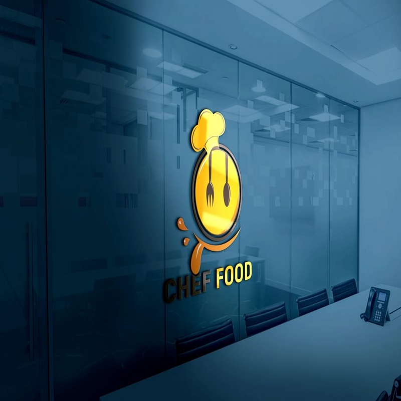فایل طراحی لوگوی غذا در فتوشاپ قابل ویرایش - Editable Photoshop Food Logo Design