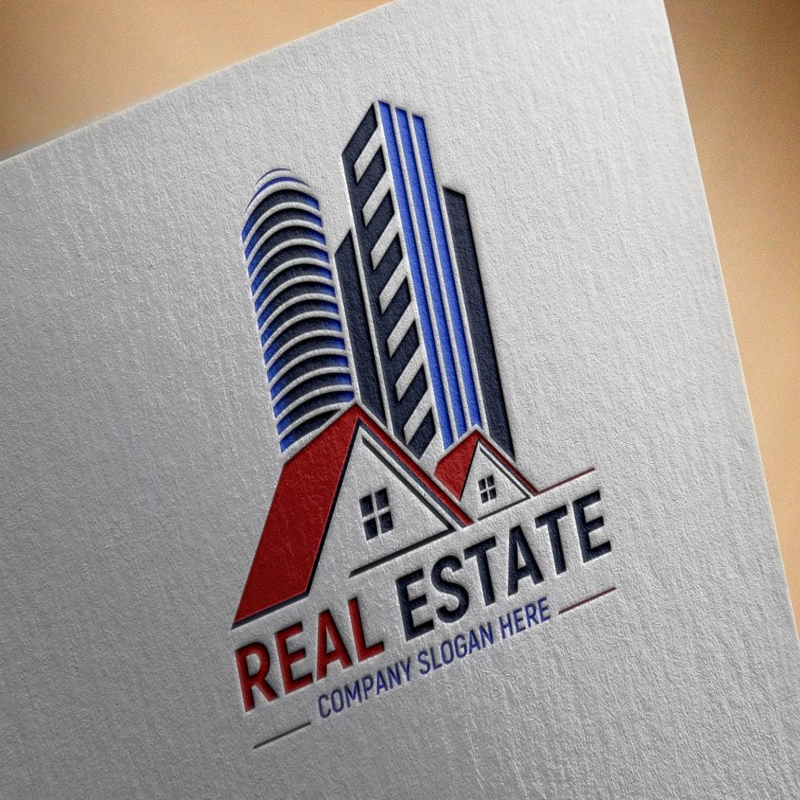 فایل طراحی لوگو املاک و مستغلات قابل ویرایش - Editable Real Estate Logo Design